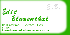 edit blumenthal business card